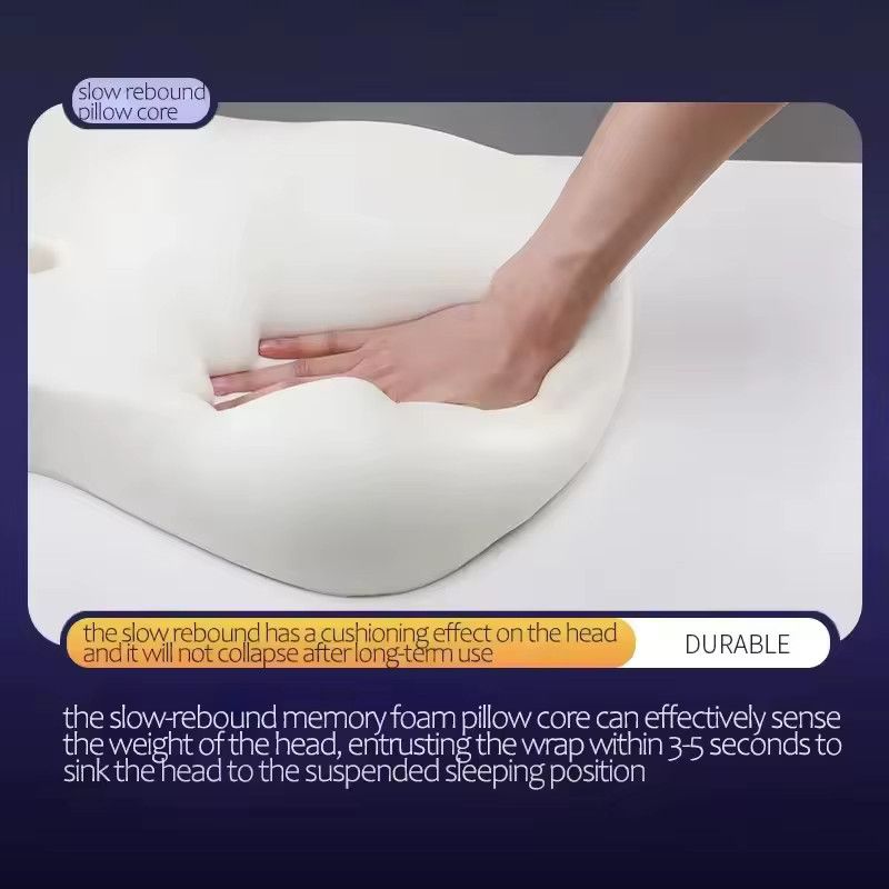 HEHUAI HT Ergonomisches Butterfly Memory Foam Nackenkissen in Blau - Bild 2