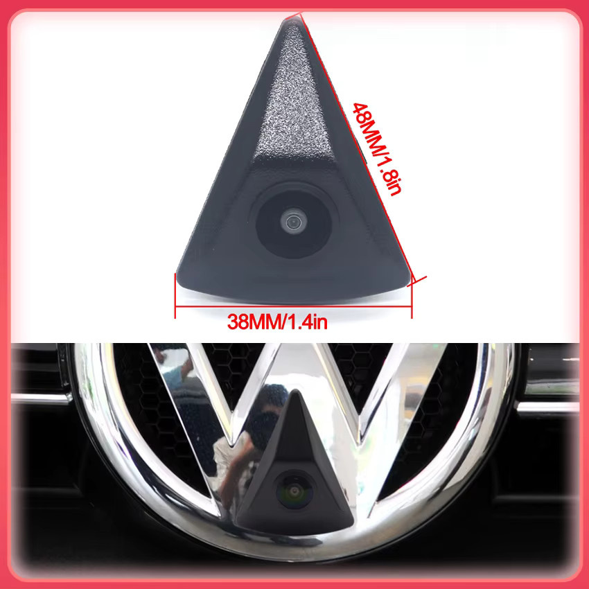 CARBAOHUI HD-Frontkamera AHD 1080P Fisheye in Schwarz für Volkswagen T5 Passat Golf 5 6 MK7 Polo T6 Touran Jetta CC Touareg Beetle Transporter - Bild 2