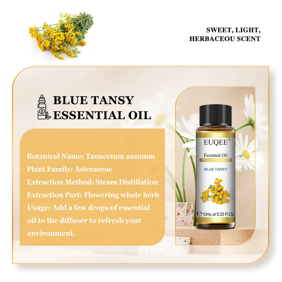 EUQEE Aromaöl Blue Tansy Cardamom Lime Palo Santo, 10 ml - Bild 2