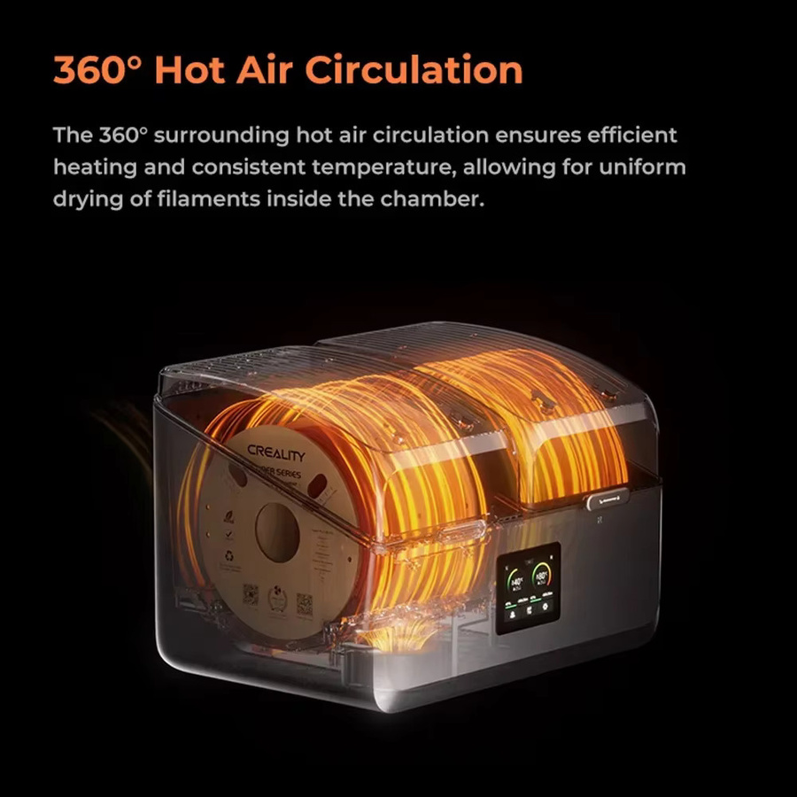 Creality Space Pi Filament-Trockner Plus mit 4L Kapazität für die gleichzeitige Trocknung von bis zu 4 Filamenten für 3D-Drucker mit 360 Grad Heißluft-Upgrade - Bild 1