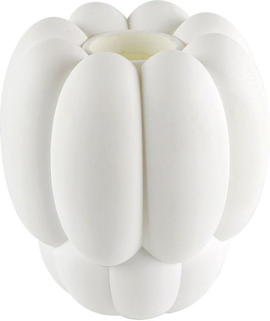 Moderne Kunstvase im nordischen Design für Schreibtisch und Innenräume, speziell geformtes Ornament für Trockenblumen, Höhe: 26,0 cm, Breite: 29,0 cm, Tiefe: 26,0 cm - Bild 1