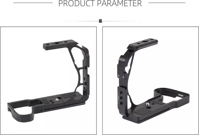 Panasonic Halber Kamerakäfig für Lumix S1R II, S1 II und S1 IIE mit Arca-Platte und 1/4 3/8 Gewinde, Grau - Bild 1