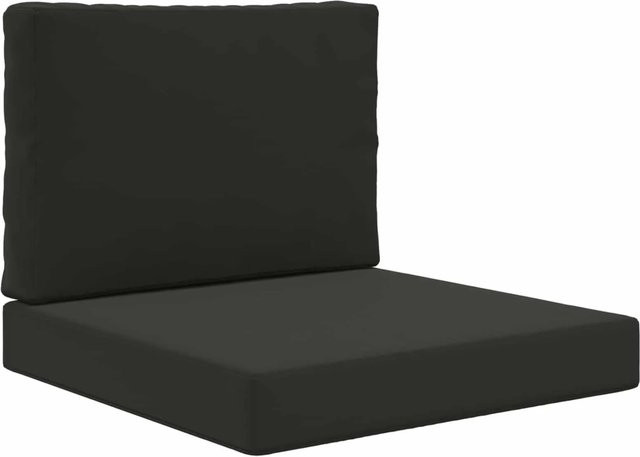 vidaXL Sofakissen für Draußen 2-teiliges Set Schwarz aus Polyester - Bild 1