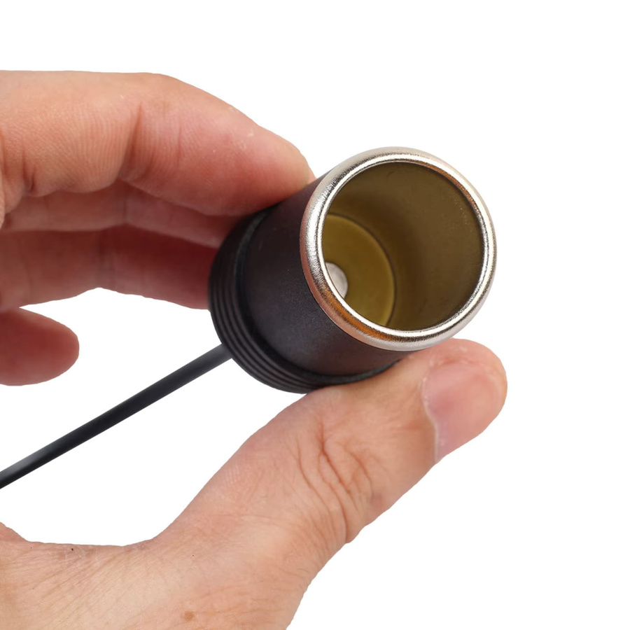 Qiilu USB-C auf 12V Zigarettenanzünder Buchse Netzteil Konverter für Auto Elektronik Zubehör, Schwarz - Bild 4