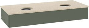 V&B Waschtischunterschrank Antao mit Beleuchtung, Farbe Grau lackiert, B/T/H: 120 x 50 x 19 cm - Bild 1