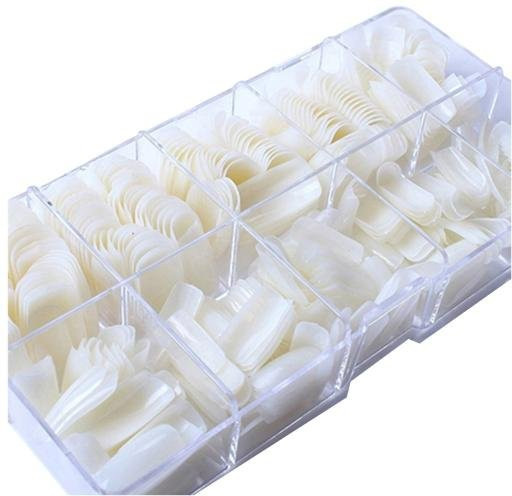 StormRider Nagelspitzen Transparent Naturfarbe Runde Spitze, 500 Stück - Bild 1