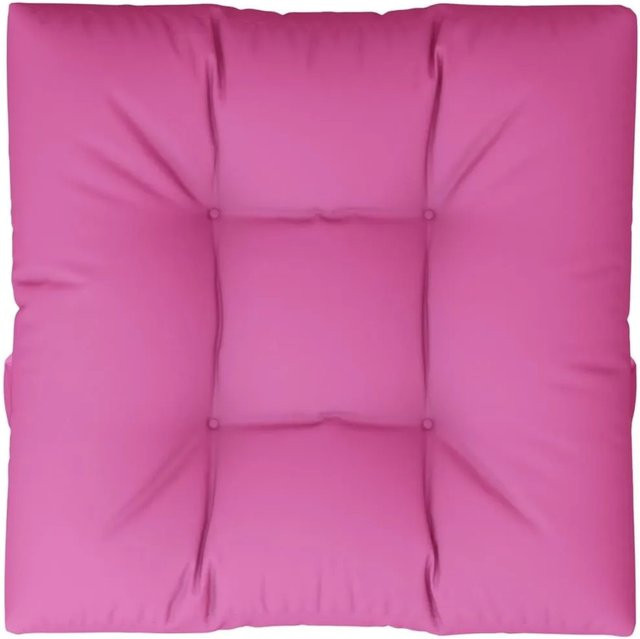 vidaXL Palettenkissen Rosa aus Polyester, B/T/H: 70 x 70 x 12 cm, UV-beständig und wasserabweisend - Bild 1