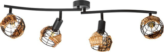 Strahler JAVA von GLOBO Lighting in Schwarz und Braun aus Metall mit E14 Fassung - Bild 1