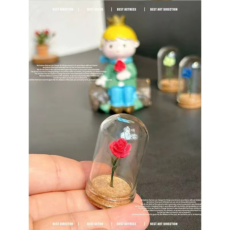 Simulation einer Mini-Pflanzenblume mit dem kleinen Prinzen, Miniatur-Szenenmodell, Puppenhaus-Zubehör - Bild 2
