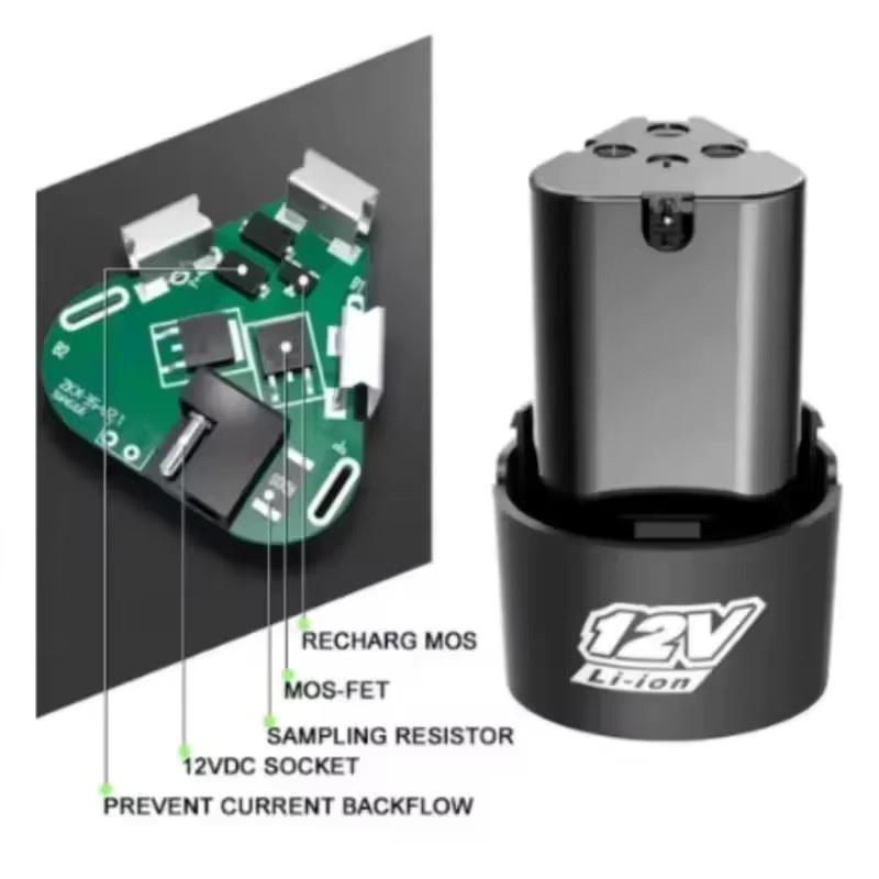 KEPAH 12 V 3000 mAh Lithium-Ionen-Akku für Elektroschrauber, Bohrmaschinen und Mini-Winkelschleifer, wiederaufladbar - Bild 3