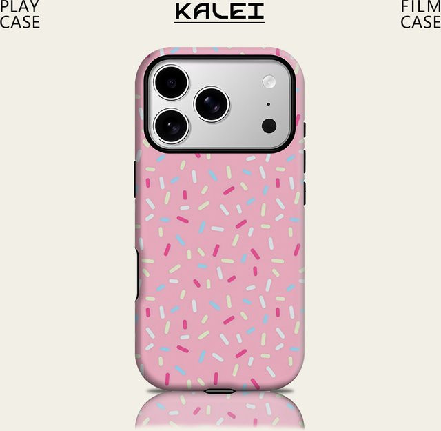 Potdemiel Magnetic Tough Case Pink Pastel Sprinkles für iPhone 17 16 15 14 Pro Max Plus mit Double-Layer Schutz - Bild 1