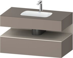 Duravit Einbauwaschtisch-Möbel-Set Qatego in Tau/Beige, B/T/H: 100 x 55 x 60 cm - Bild 1