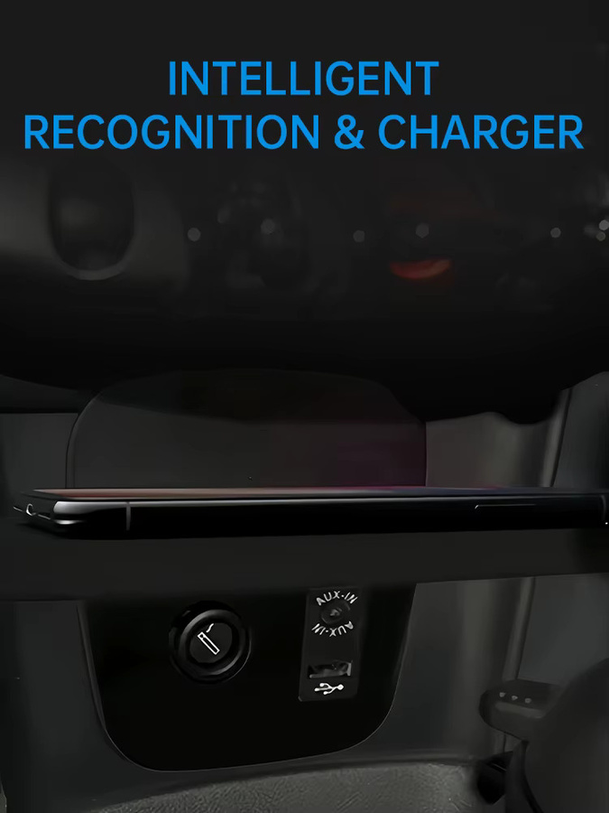 MOCENDO Schnelles kabelloses Ladegerät für das Dashboard von BMW Mini Cooper S Hatch F55 F56 2017-2019 in Schwarz - Bild 6