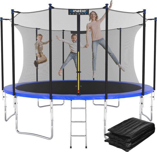 KINETIC SPORTS Salto Plus Trampolin Outdoor Blau Ø 400 cm - Bild 1