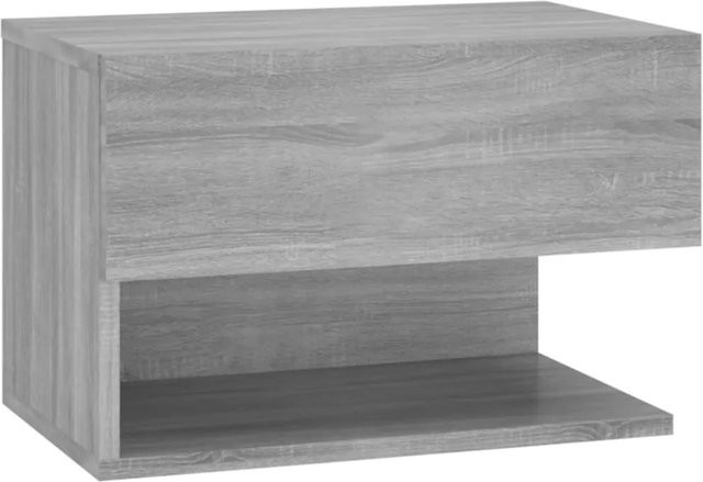 vidaXL Wand-Nachttisch Modell 4 aus Holzwerkstoff in Grau, B/T/H: 29,5 x 30,0 x 29,5 cm - Bild 1