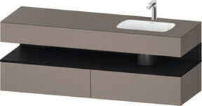 Duravit Einbauwaschtisch-Möbel-Set Qatego in Grau, B/T/H: 160 x 50 x 60 cm - Bild 1