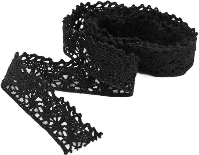 GoolRC Spitzenband in Schwarz mit klarem Muster als DIY Quiltzubehör für Hochzeiten und Weihnachten - Bild 1