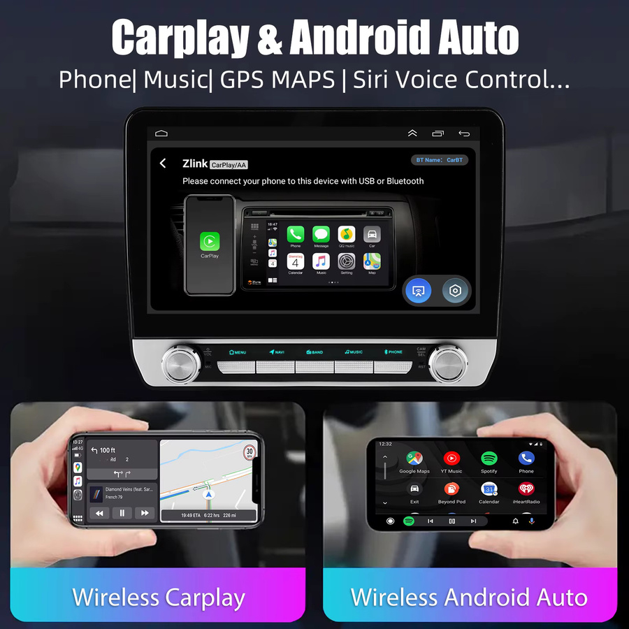 MOPECT Android 15 Autoradio für Ford Transit Custom 2013-2021 mit 10,1 Zoll Touchscreen, 6+128GB, 8-Kern, Wireless Carplay, 4G, GPS, Bluetooth, DAB und AHD Rückfahrkamera, Schwarz - Bild 4