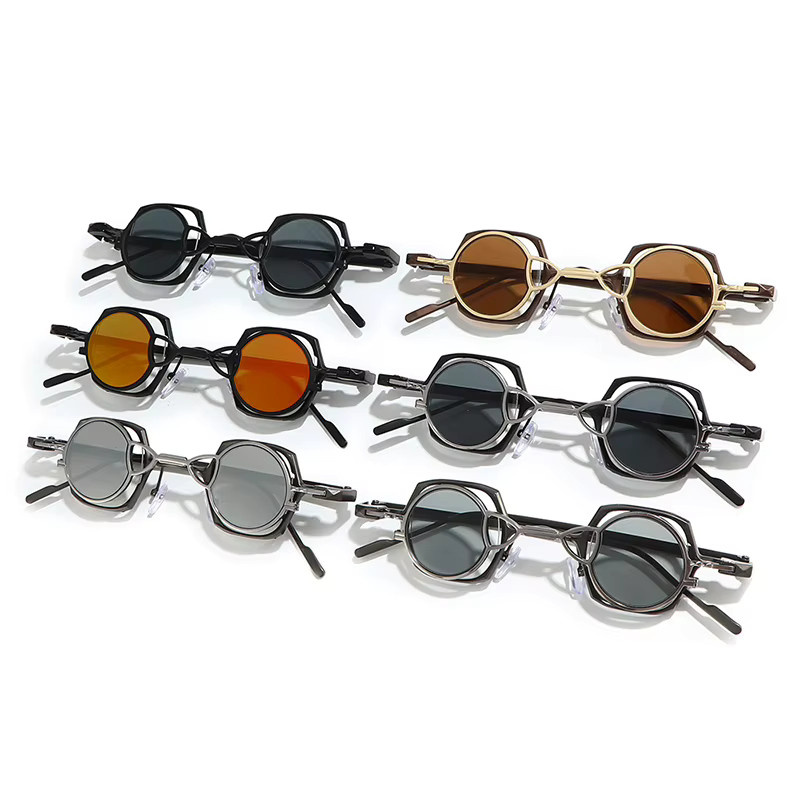 SHAUNA Sonnenbrille, rund, Metall, Vollrand, Unisex - Bild 2