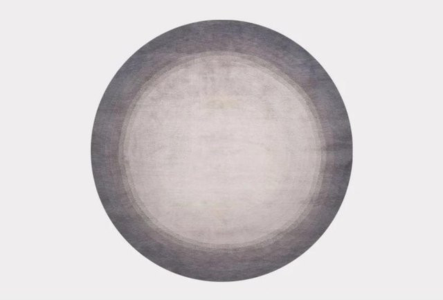 Runder Teppich Wucifang Jewelry in Grau, Modernes Geometrisches Design, Waschbar und Rutschfest, Durchmesser: 80 cm - Bild 1