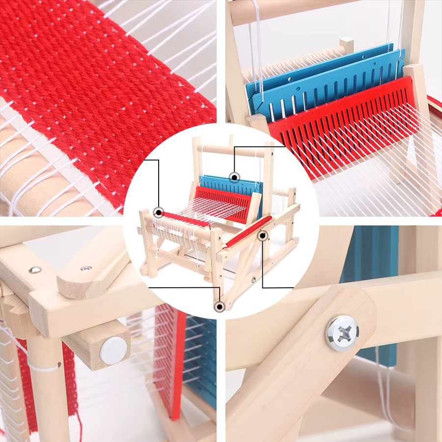 QJH Multi-Craft Webstuhl Mini Spinning Strickmaschine, Holz - Bild 2