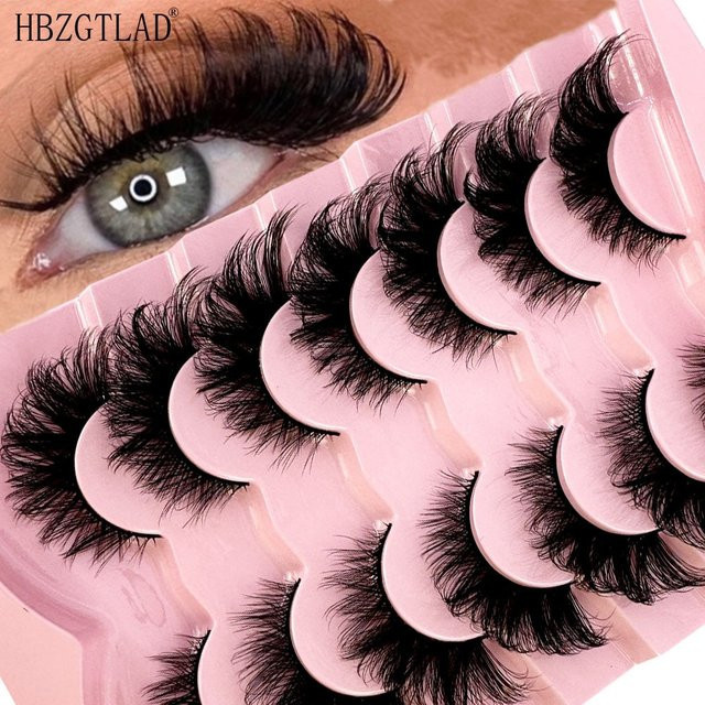 5D Katzenaugen-Wimpern, Wispy, Black, 7 Paar, Unisex - Bild 1