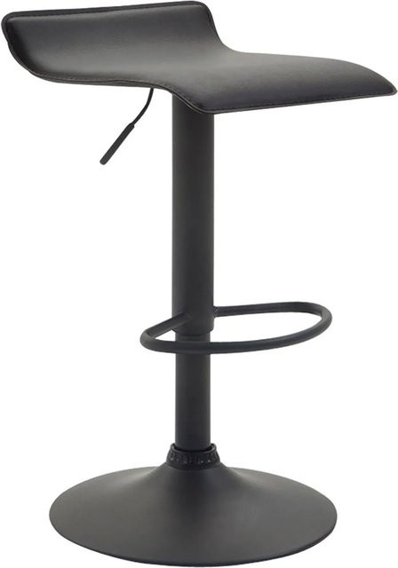 DELUKE Barhocker DERID in Schwarz aus Kunstleder, höhenverstellbar und drehbar, B/T/H: 36 x 39 x 63 cm - Bild 1