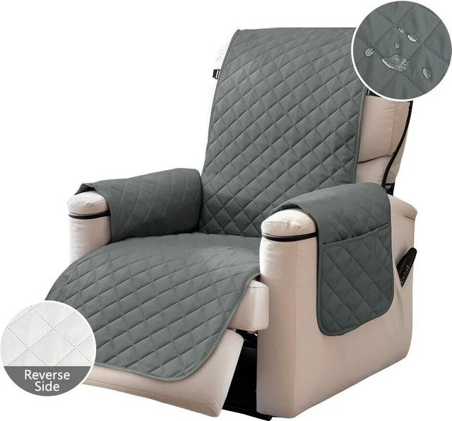 Wasserdichter Bezug für Sessel und Liegestühle von Exquisite Home Decor in Grau mit verstellbarem Gummiband - Bild 1