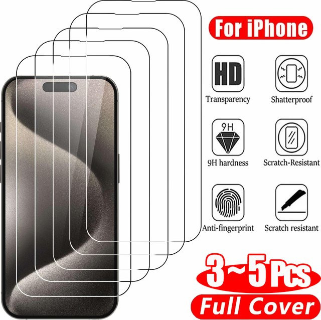 Gehärtete Displayschutzfolie aus Klarglas für Apple iPhone 11 bis iPhone 18 Pro Max, transparent - Bild 1