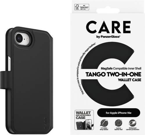 PanzerGlass Tango 2-in-1 Wallet Case Booklet für Apple iPhone 16e und iPhone 17e in Schwarz - Bild 1