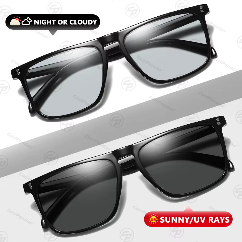 CoolPandas Sonnenbrille, quadratisch, Vollrand, Kunststoff, Unisex, polarisiert, photochrom - Bild 3