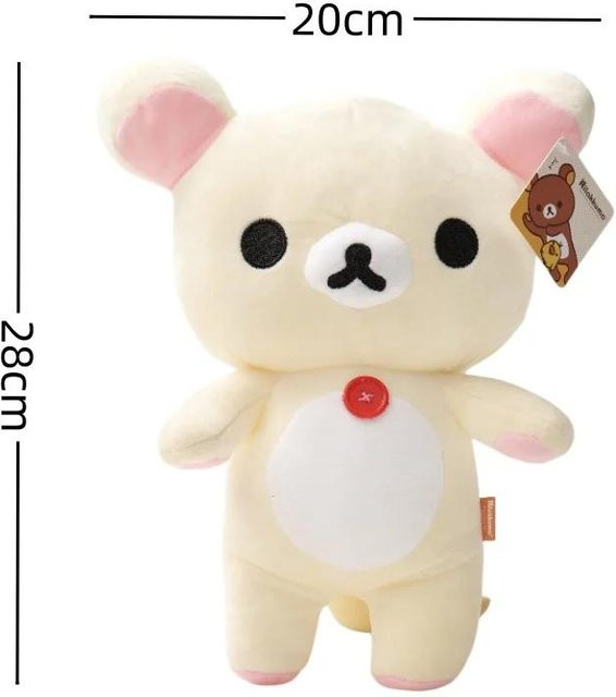 Yiran toy Rilakkuma Korilakkuma Bär Plüschtier, Weiß/Schwarz - Bild 1