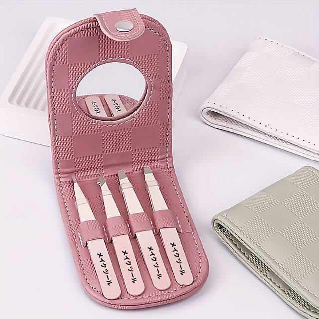 Ouriner Pinzetten-Set aus Edelstahl, 4-teilig, Unisex, Gesicht - Bild 1
