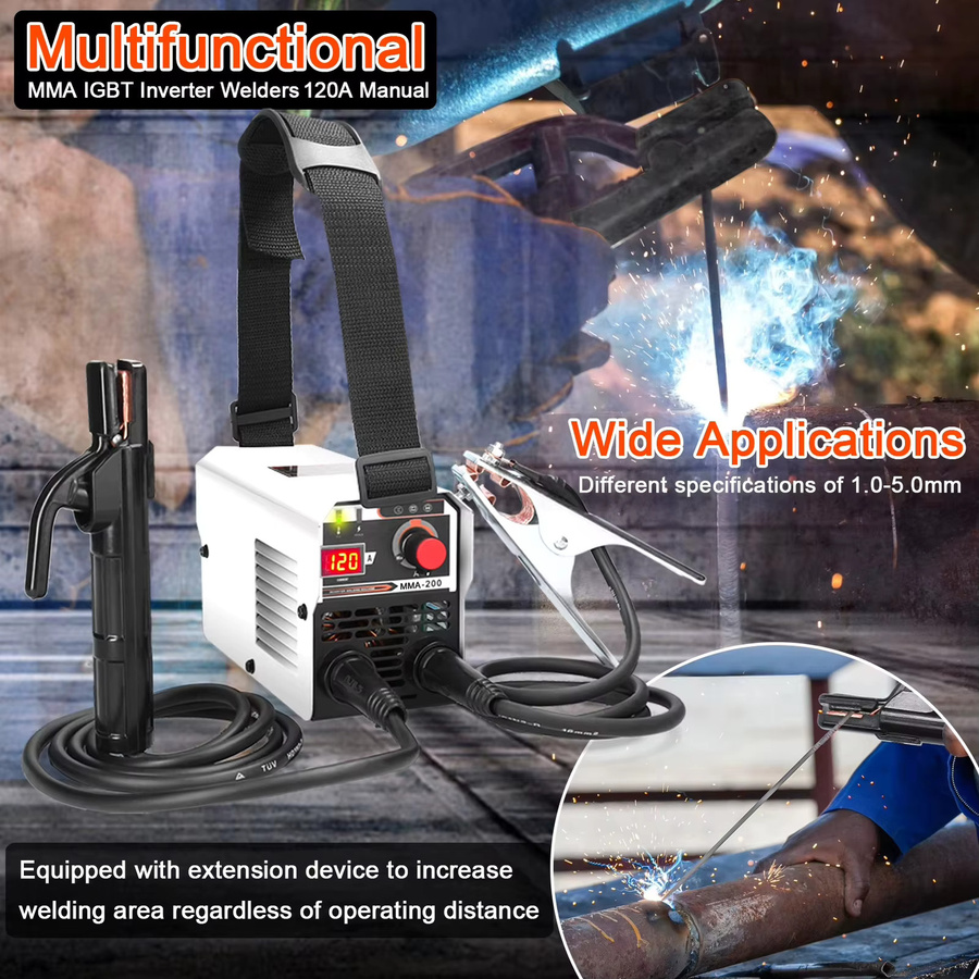 Seeiswork MMA-200 Tragbares Schweißgerät mit DC Inverter IGBT und automatischer Drahtzuführung für Kontaktschweißen und nicht-gasgeschütztes Lichtbogenschweißen - Bild 5