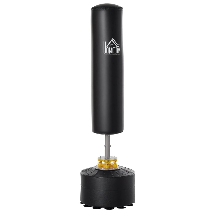 HOMCOM Standboxsack freistehend aus Stahl und PU HDPE in Schwarz, Durchmesser: 50 cm, Höhe: 170 cm - Bild 2