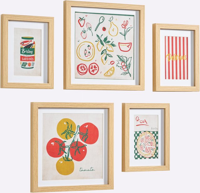 Heine Home Wandbild in Rot-Bunt aus Holz und MDF - Bild 1