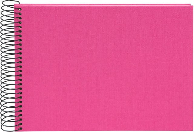 goldbuch Spiralalbum aus Leinen in Electric Fuchsia mit 40 weißen Seiten, B: 24 cm, H: 17 cm - Bild 1