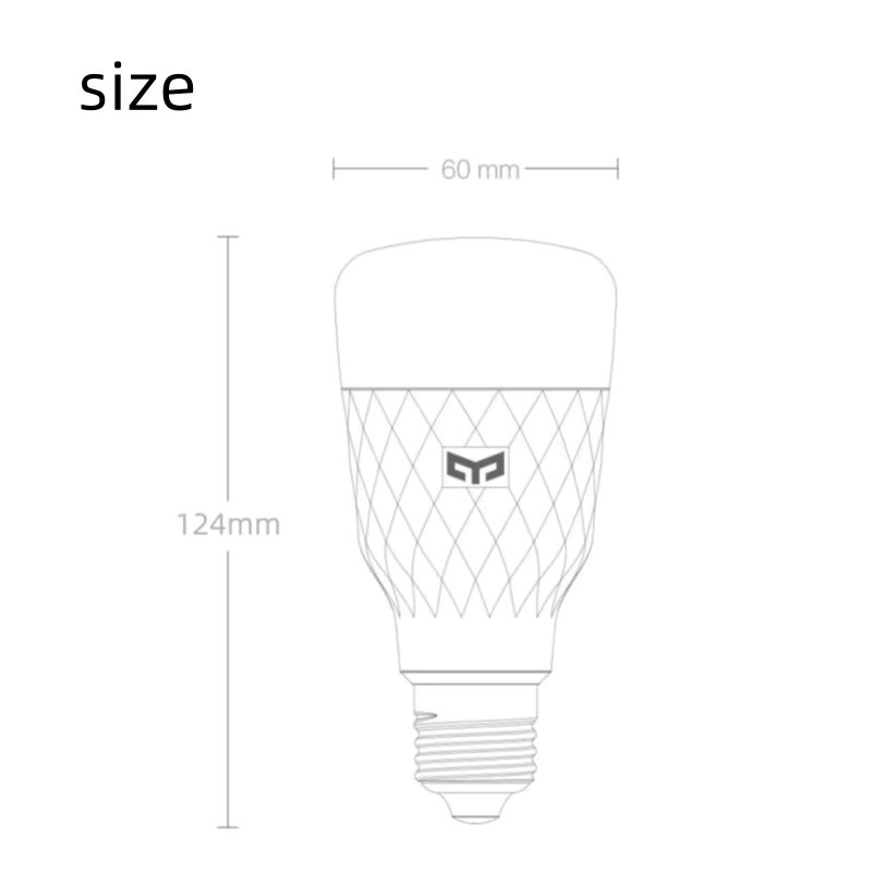 YEELIGHT Smart LED-Glühbirne M2, RGB Multicolour, E27, Bluetooth-Verbindung, dimmbar, 1700 K–6500 K, kompatibel mit Google Assistant - Bild 3
