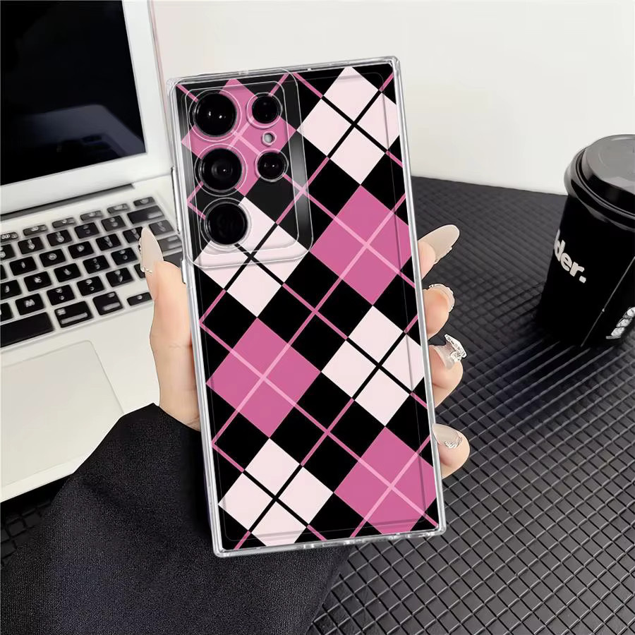 Samsung Handyhülle Soft Cover für Galaxy Note 20 Ultra S24 S23 Ultra S22 S21 S20 Plus in Rosa und Schwarz - Bild 3