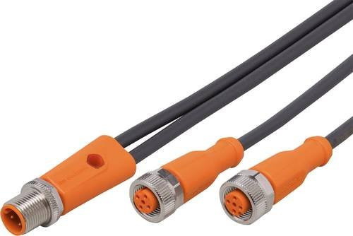 ifm electronic EVC432 Verbindungsleitung mit 5 Polzahl, Stecker gerade, Buchse gerade, orange, Länge: 2 m - Bild 1