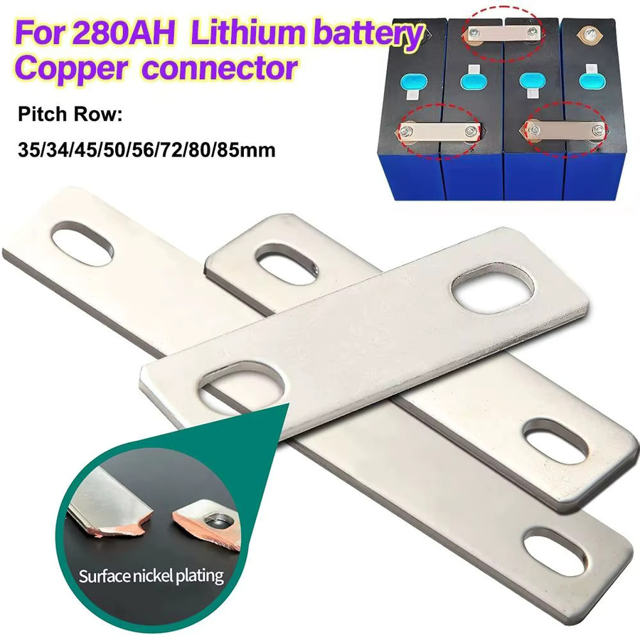 Vernickelter Kupfer-Sammelschienen-Anschluss M6 für Lithium-Batterien und LiFePO4-Zellen in Silber - Bild 4