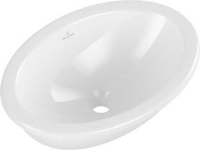 Villeroy & Boch Einbauwaschbecken LOOP& FRIENDS Oval in Weiß mit Überlauf, Breite: 50,5 cm, Tiefe: 36 cm