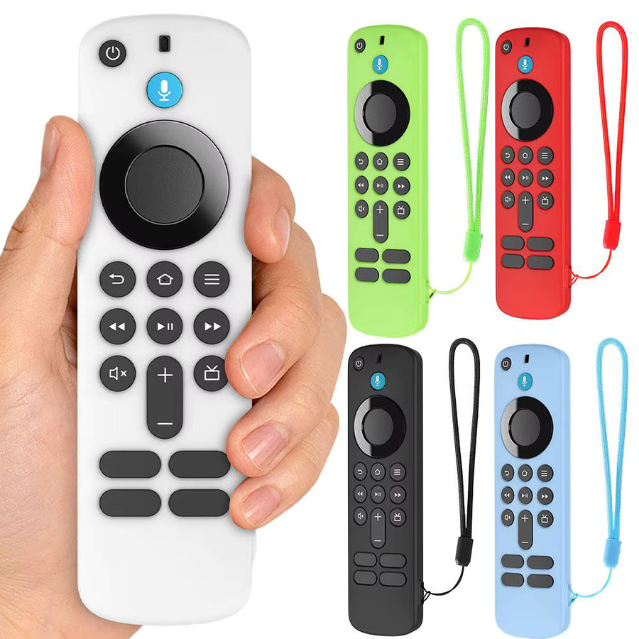 Weiche Silikonhülle für Amazon Fire TV Stick HD/4K Fernbedienung in Weiß, wasserdichte und staubdichte Schutzhülle mit griffiger Textur - Bild 3