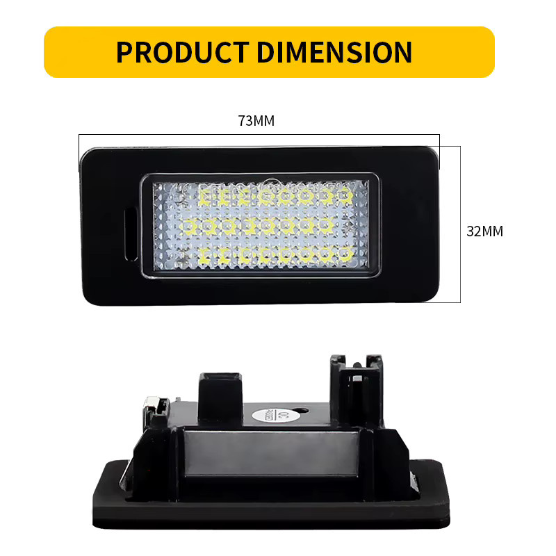 SAARMAT Canbus LED-Kennzeichenbeleuchtung Set für VW Golf 6 7, Jetta, Passat B6 B7, Touran und Touareg 2 - Bild 2