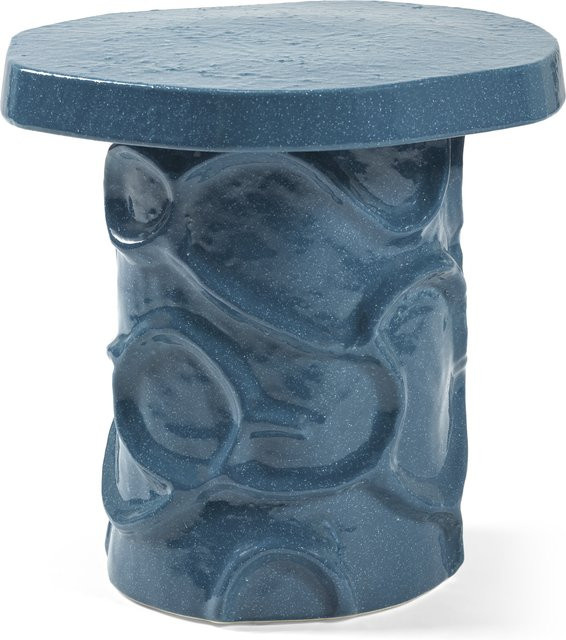 Serax Mena Beistelltisch 07 aus blau glasiertem Steinzeug - Bild 1