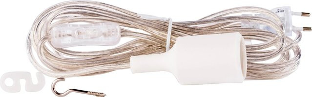 Venso E27 Fassung mit 4 m Kabel und Schalter in Transparent - Bild 1