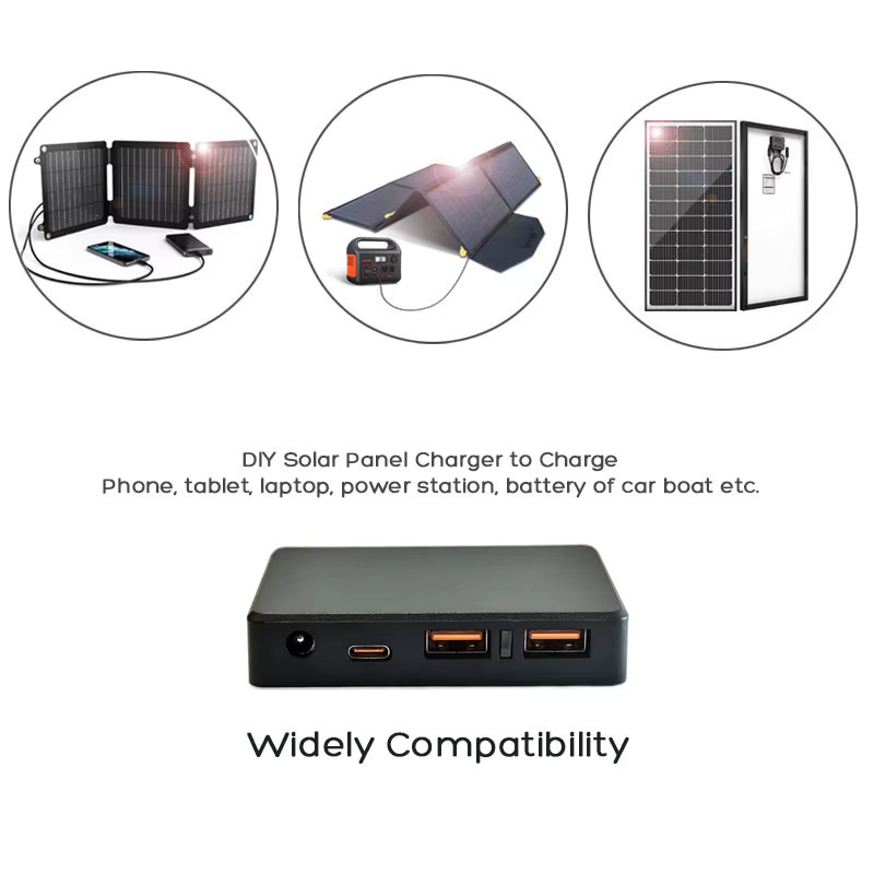 April Ample Faltbares Solarladegerät mit Solarregler und Wechselrichter, Schwarz, mit USB-C PD und DC Ausgang für Schnellladung - Bild 3