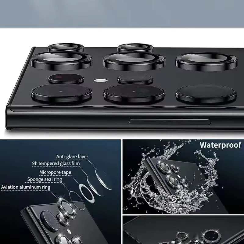 Samsung Kamera Objektiv Schutz aus Metall mit gehärtetem Glas für Galaxy S24 Ultra und S24 Plus in Multicolour - Bild 3