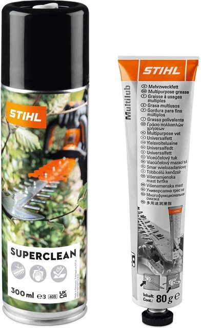 Stihl Pflege-Kit Care & Clean HS Plus in Orange-Grau für Professionals - Bild 1