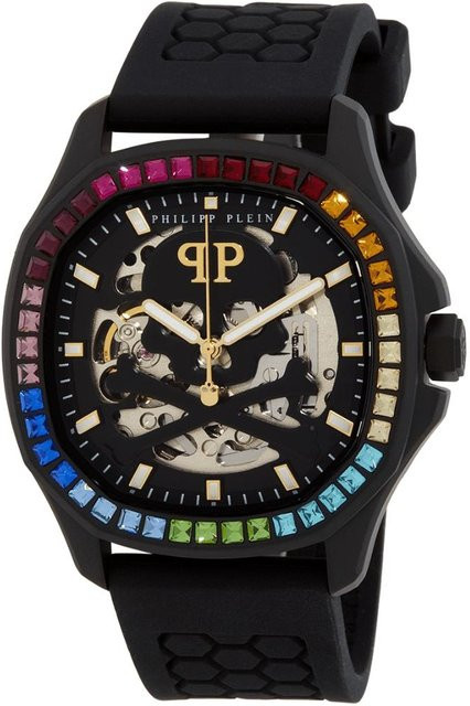 Philipp Plein Herrenuhr, Automatik, Edelstahl, Schwarz, 42 mm - Bild 1